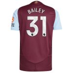 Aston Villa Jerseys - Official aston villa adidas home authentic shirt 2024-25 with bailey 31 printing Collection for AVFC Fans