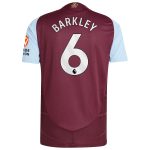 Aston Villa Jerseys - Official aston villa adidas home authentic shirt 2024-25 with barkley 6 printing Collection for AVFC Fans