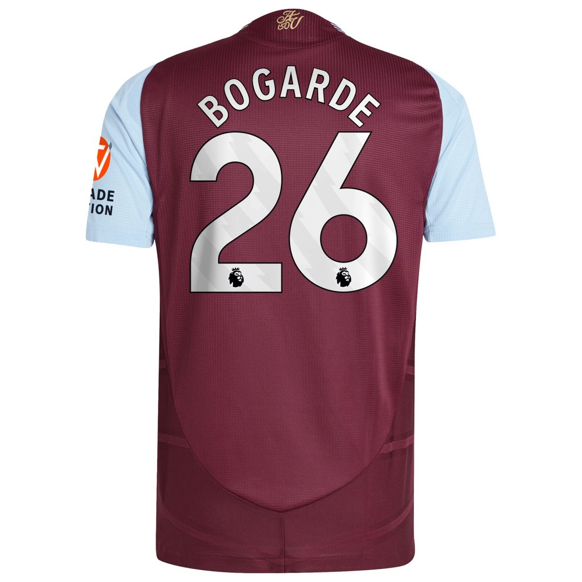 Aston Villa Jerseys - Official aston villa adidas home authentic shirt 2024-25 with bogarde 26 printing Collection for AVFC Fans