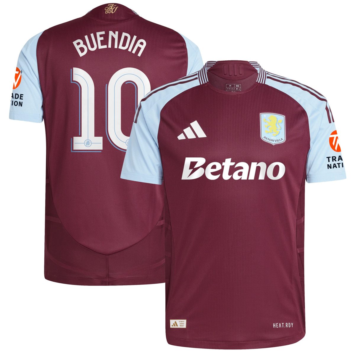 Aston Villa Jerseys - Official aston villa adidas home authentic shirt 2024-25 with buendia 10 cup printing Collection for AVFC Fans