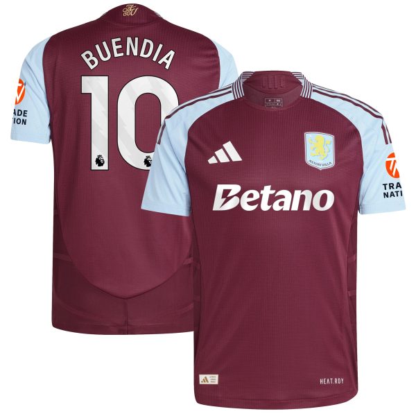 Aston Villa Jerseys - Official aston villa adidas home authentic shirt 2024-25 with buendia 10 printing Collection for AVFC Fans
