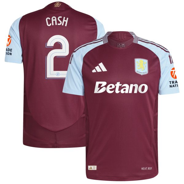 Aston Villa Jerseys - Official aston villa adidas home authentic shirt 2024-25 with cash 2 cup printing Collection for AVFC Fans