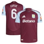 Aston Villa Jerseys - Official aston villa adidas home authentic shirt 2024-25 with corsie 6 cup printing Collection for AVFC Fans