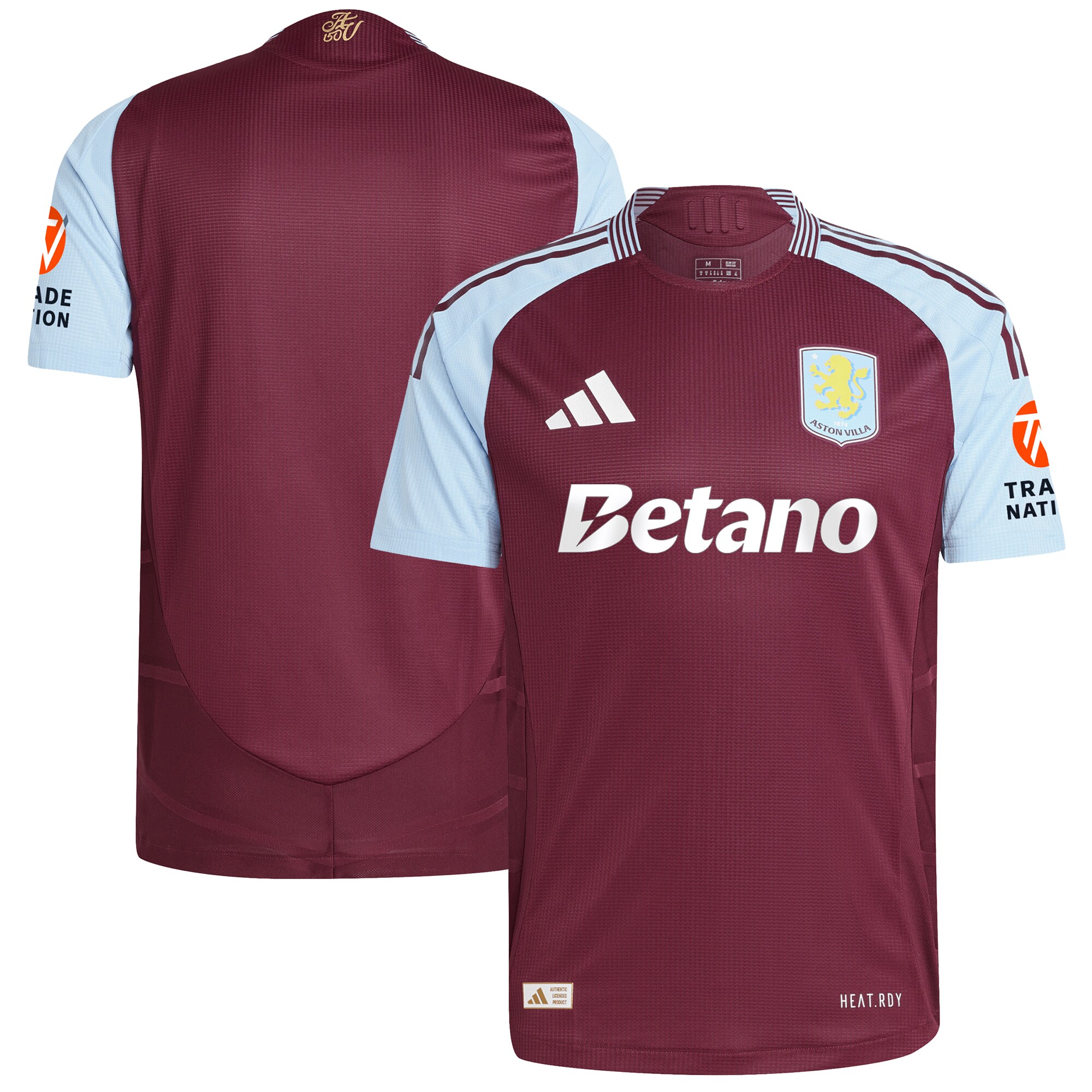 Aston Villa Jerseys - Official aston villa adidas home authentic shirt 2024-25 with custom printing Collection for AVFC Fans