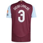 Aston Villa Jerseys - Official aston villa adidas home authentic shirt 2024-25 with diego carlos 3 cup printing Collection for AVFC Fans