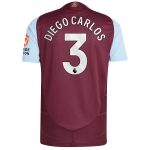 Aston Villa Jerseys - Official aston villa adidas home authentic shirt 2024-25 with diego carlos 3 printing Collection for AVFC Fans