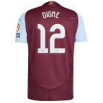 Aston Villa Jerseys - Official aston villa adidas home authentic shirt 2024-25 with digne 12 cup printing Collection for AVFC Fans