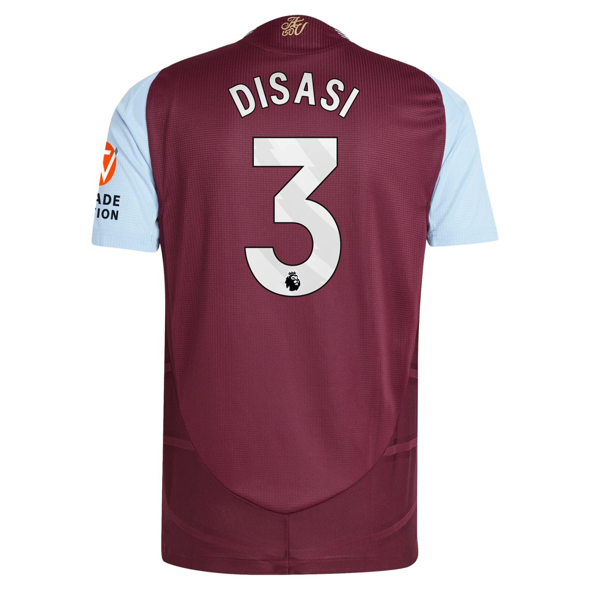 Aston Villa Jerseys - Official aston villa adidas home authentic shirt 2024-25 with disasi 3 printing Collection for AVFC Fans