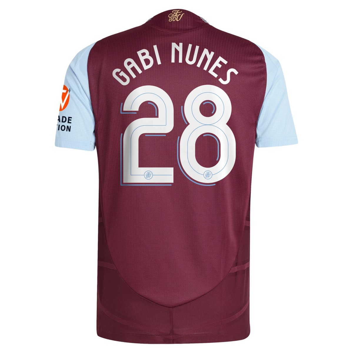 Aston Villa Jerseys - Official aston villa adidas home authentic shirt 2024-25 with gabi nunes 28 cup printing Collection for AVFC Fans