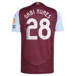 Aston Villa Jerseys - Official aston villa adidas home authentic shirt 2024-25 with gabi nunes 28 cup printing Collection for AVFC Fans