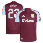 Aston Villa Jerseys - Official aston villa adidas home authentic shirt 2024-25 with grant 23 cup printing Collection for AVFC Fans