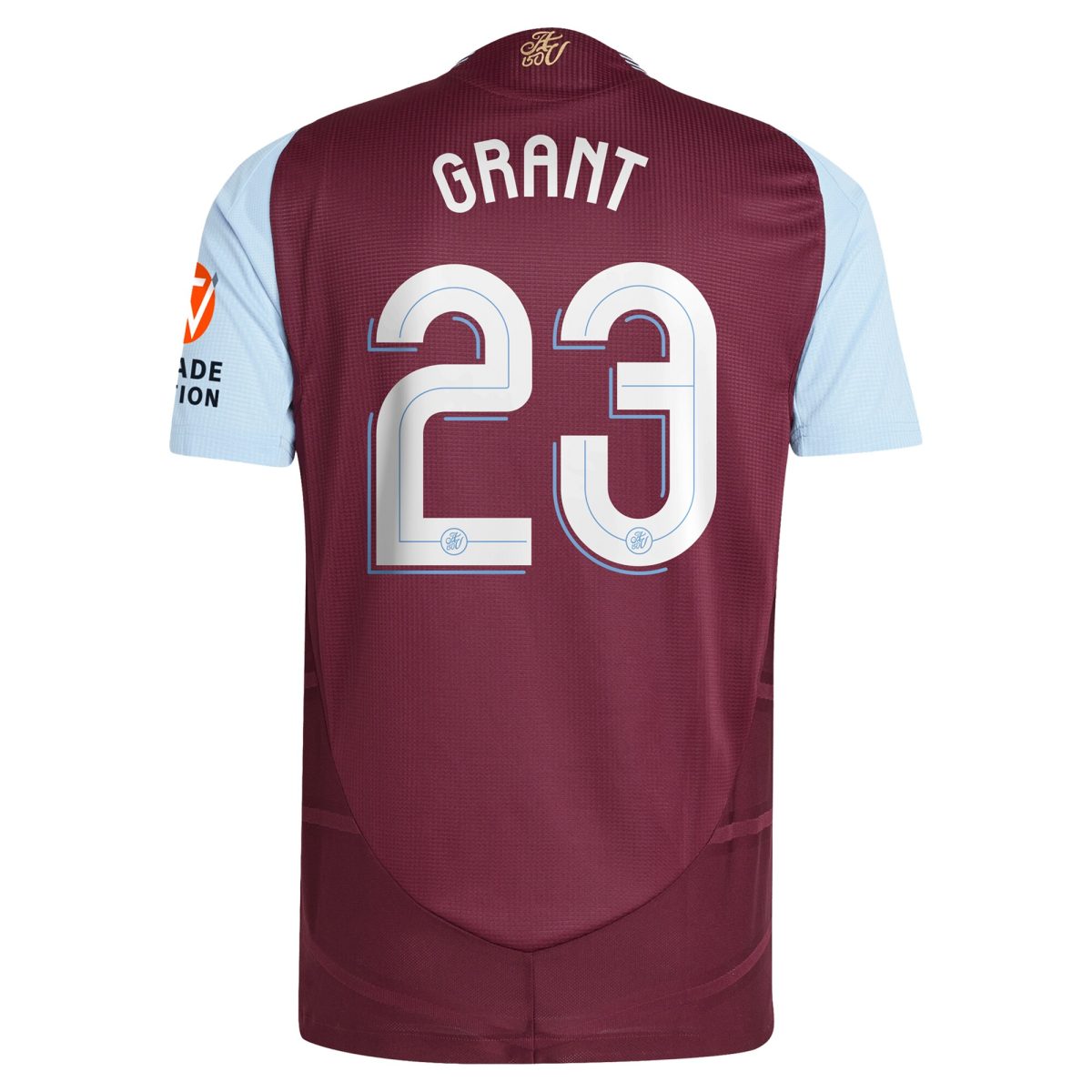 Aston Villa Jerseys - Official aston villa adidas home authentic shirt 2024-25 with grant 23 cup printing Collection for AVFC Fans