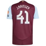 Aston Villa Jerseys - Official aston villa adidas home authentic shirt 2024-25 with j. ramsey 41 cup printing Collection for AVFC Fans