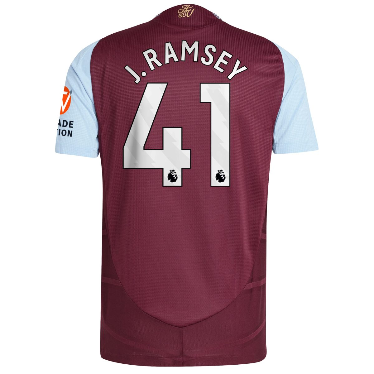 Aston Villa Jerseys - Official aston villa adidas home authentic shirt 2024-25 with j. ramsey 41 printing Collection for AVFC Fans