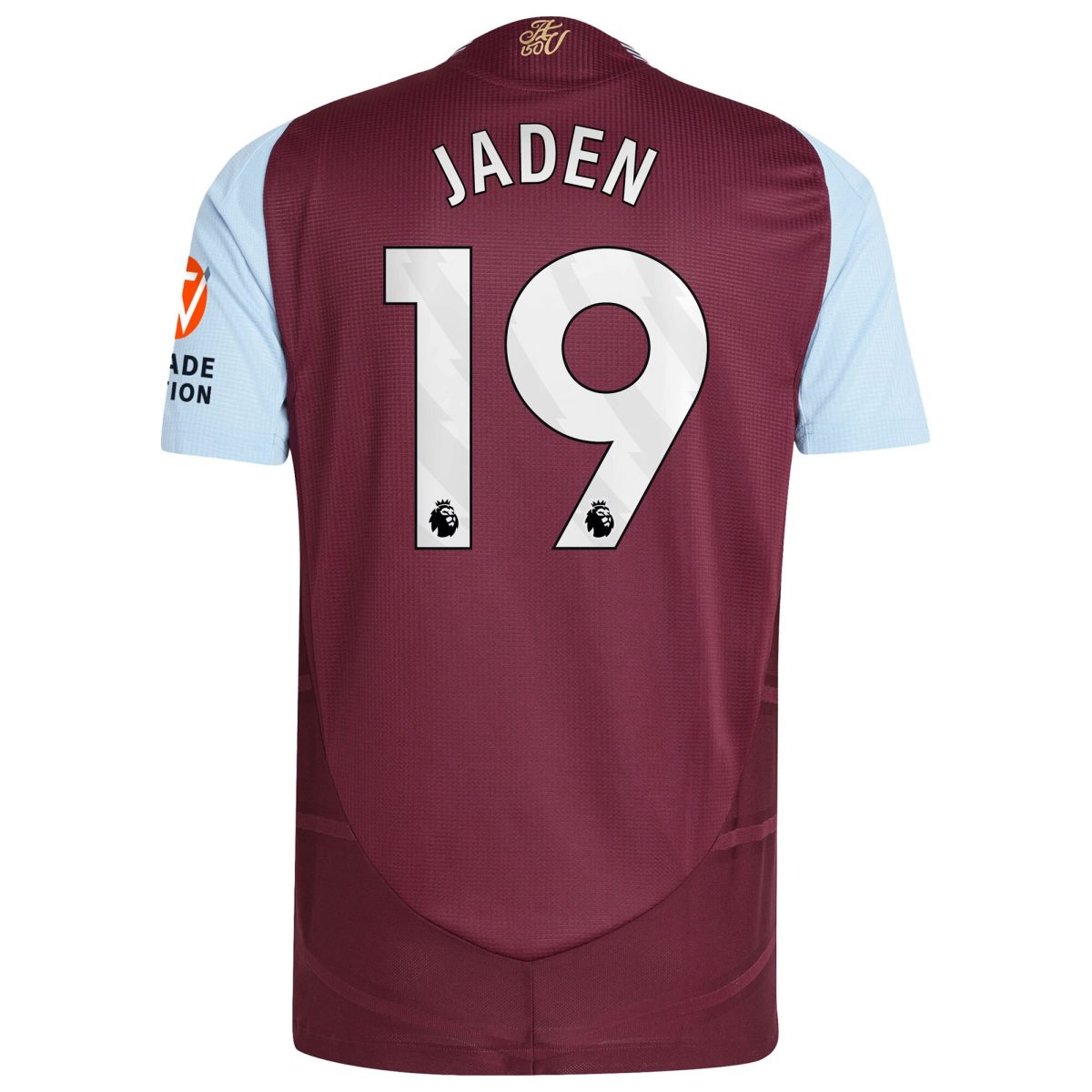 Aston Villa Jerseys - Official aston villa adidas home authentic shirt 2024-25 with jaden 19 printing Collection for AVFC Fans