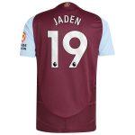 Aston Villa Jerseys - Official aston villa adidas home authentic shirt 2024-25 with jaden 19 printing Collection for AVFC Fans