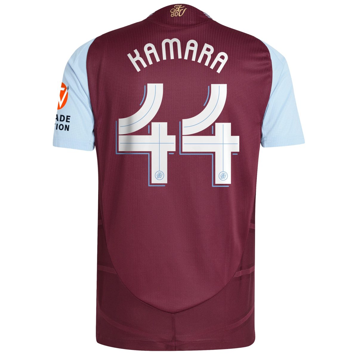 Aston Villa Jerseys - Official aston villa adidas home authentic shirt 2024-25 with kamara 44 cup printing Collection for AVFC Fans
