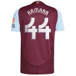 Aston Villa Jerseys - Official aston villa adidas home authentic shirt 2024-25 with kamara 44 cup printing Collection for AVFC Fans