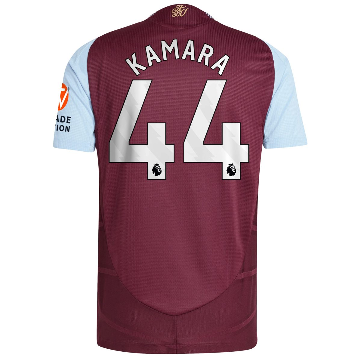 Aston Villa Jerseys - Official aston villa adidas home authentic shirt 2024-25 with kamara 44 printing Collection for AVFC Fans