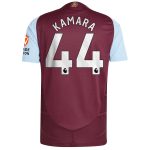 Aston Villa Jerseys - Official aston villa adidas home authentic shirt 2024-25 with kamara 44 printing Collection for AVFC Fans