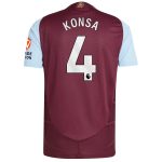 Aston Villa Jerseys - Official aston villa adidas home authentic shirt 2024-25 with konsa 4 printing Collection for AVFC Fans