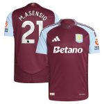 Aston Villa Jerseys - Official aston villa adidas home authentic shirt 2024-25 with m.asensio 21 printing Collection for AVFC Fans