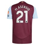 Aston Villa Jerseys - Official aston villa adidas home authentic shirt 2024-25 with m.asensio 21 printing Collection for AVFC Fans