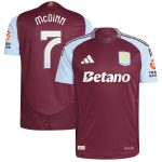 Aston Villa Jerseys - Official aston villa adidas home authentic shirt 2024-25 with mcginn 7 cup printing Collection for AVFC Fans