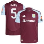 Aston Villa Jerseys - Official aston villa adidas home authentic shirt 2024-25 with mings 5 cup printing Collection for AVFC Fans