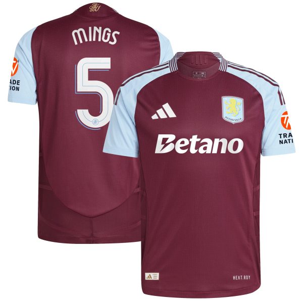 Aston Villa Jerseys - Official aston villa adidas home authentic shirt 2024-25 with mings 5 cup printing Collection for AVFC Fans