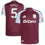 Aston Villa Jerseys - Official aston villa adidas home authentic shirt 2024-25 with mings 5 printing Collection for AVFC Fans