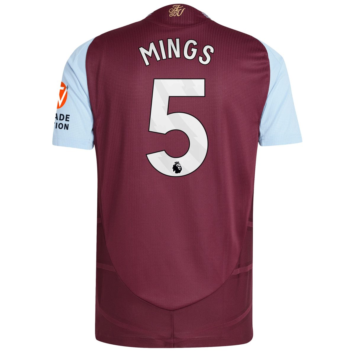 Aston Villa Jerseys - Official aston villa adidas home authentic shirt 2024-25 with mings 5 printing Collection for AVFC Fans