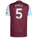 Aston Villa Jerseys - Official aston villa adidas home authentic shirt 2024-25 with mings 5 printing Collection for AVFC Fans