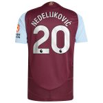 Aston Villa Jerseys - Official aston villa adidas home authentic shirt 2024-25 with nedeljković 20 printing Collection for AVFC Fans