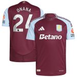Aston Villa Jerseys - Official aston villa adidas home authentic shirt 2024-25 with onana 24 printing Collection for AVFC Fans