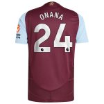 Aston Villa Jerseys - Official aston villa adidas home authentic shirt 2024-25 with onana 24 printing Collection for AVFC Fans
