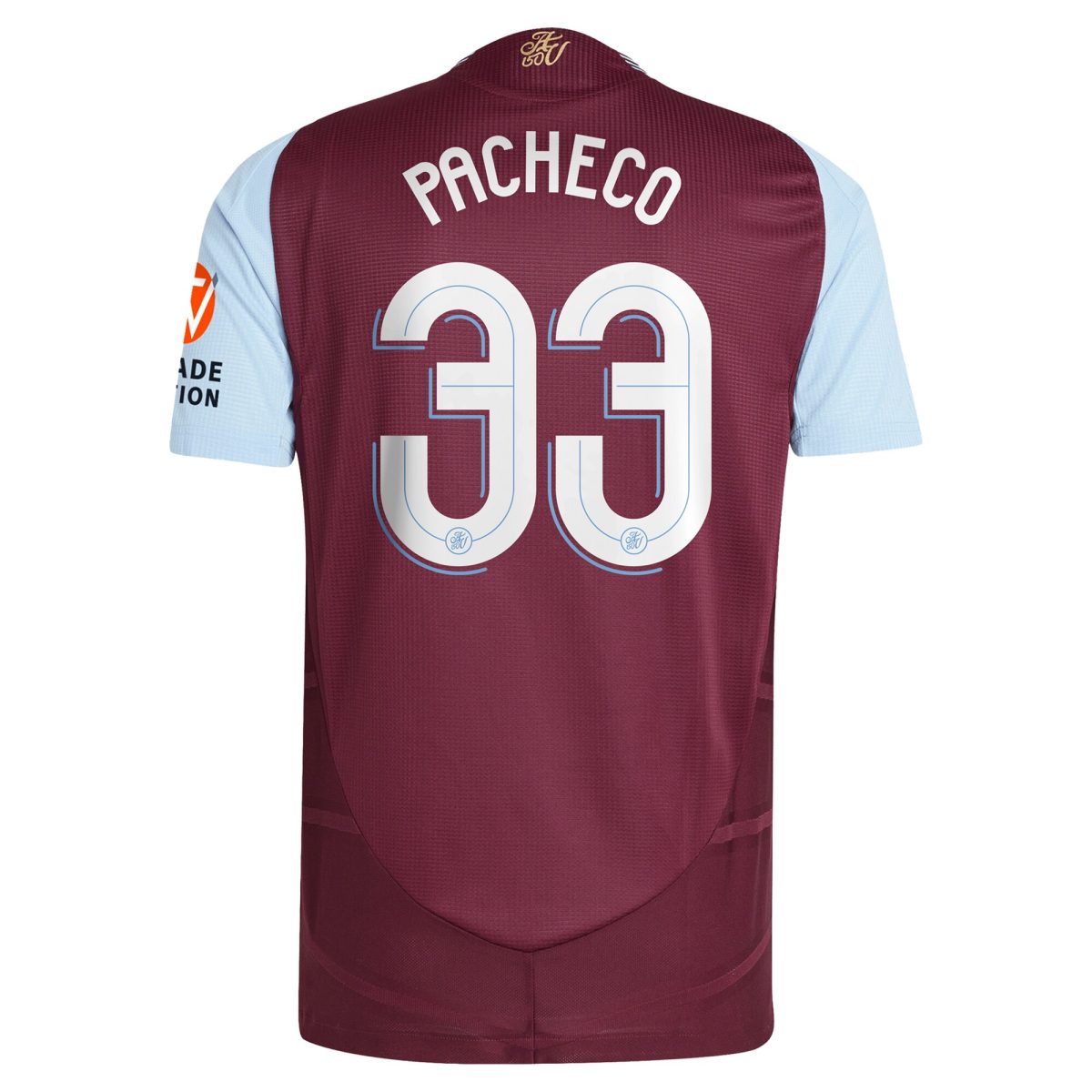 Aston Villa Jerseys - Official aston villa adidas home authentic shirt 2024-25 with pacheco 33 cup printing Collection for AVFC Fans