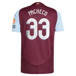 Aston Villa Jerseys - Official aston villa adidas home authentic shirt 2024-25 with pacheco 33 cup printing Collection for AVFC Fans