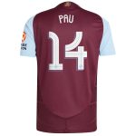 Aston Villa Jerseys - Official aston villa adidas home authentic shirt 2024-25 with pau 14 cup printing Collection for AVFC Fans
