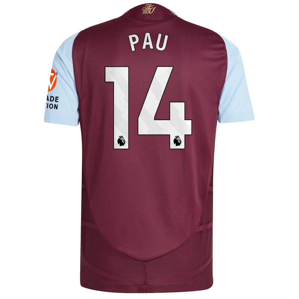 Aston Villa Jerseys - Official aston villa adidas home authentic shirt 2024-25 with pau 14 printing Collection for AVFC Fans