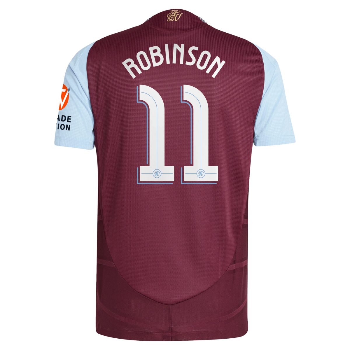 Aston Villa Jerseys - Official aston villa adidas home authentic shirt 2024-25 with robinson 11 cup printing Collection for AVFC Fans