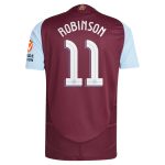 Aston Villa Jerseys - Official aston villa adidas home authentic shirt 2024-25 with robinson 11 cup printing Collection for AVFC Fans