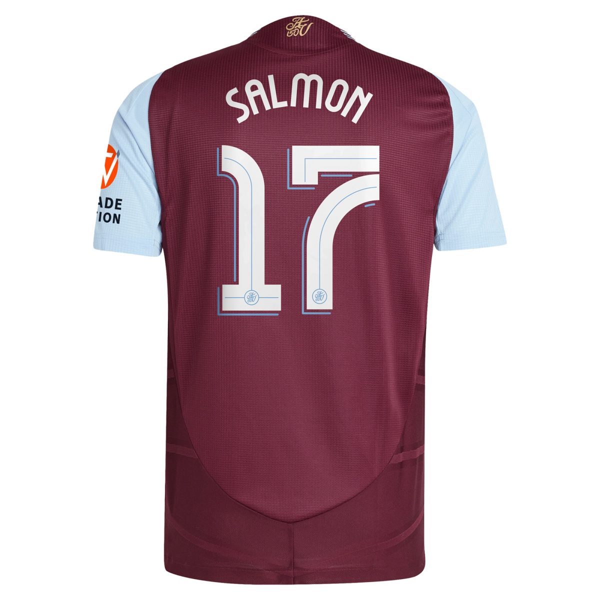 Aston Villa Jerseys - Official aston villa adidas home authentic shirt 2024-25 with salmon 17 cup printing Collection for AVFC Fans