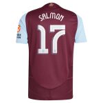 Aston Villa Jerseys - Official aston villa adidas home authentic shirt 2024-25 with salmon 17 cup printing Collection for AVFC Fans
