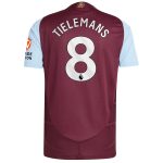 Aston Villa Jerseys - Official aston villa adidas home authentic shirt 2024-25 with tielemans 8 printing Collection for AVFC Fans