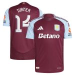 Aston Villa Jerseys - Official aston villa adidas home authentic shirt 2024-25 with turner 14 cup printing Collection for AVFC Fans