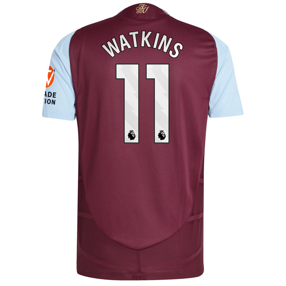 Aston Villa Jerseys - Official aston villa adidas home authentic shirt 2024-25 with watkins 11 printing Collection for AVFC Fans
