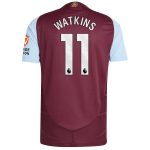 Aston Villa Jerseys - Official aston villa adidas home authentic shirt 2024-25 with watkins 11 printing Collection for AVFC Fans