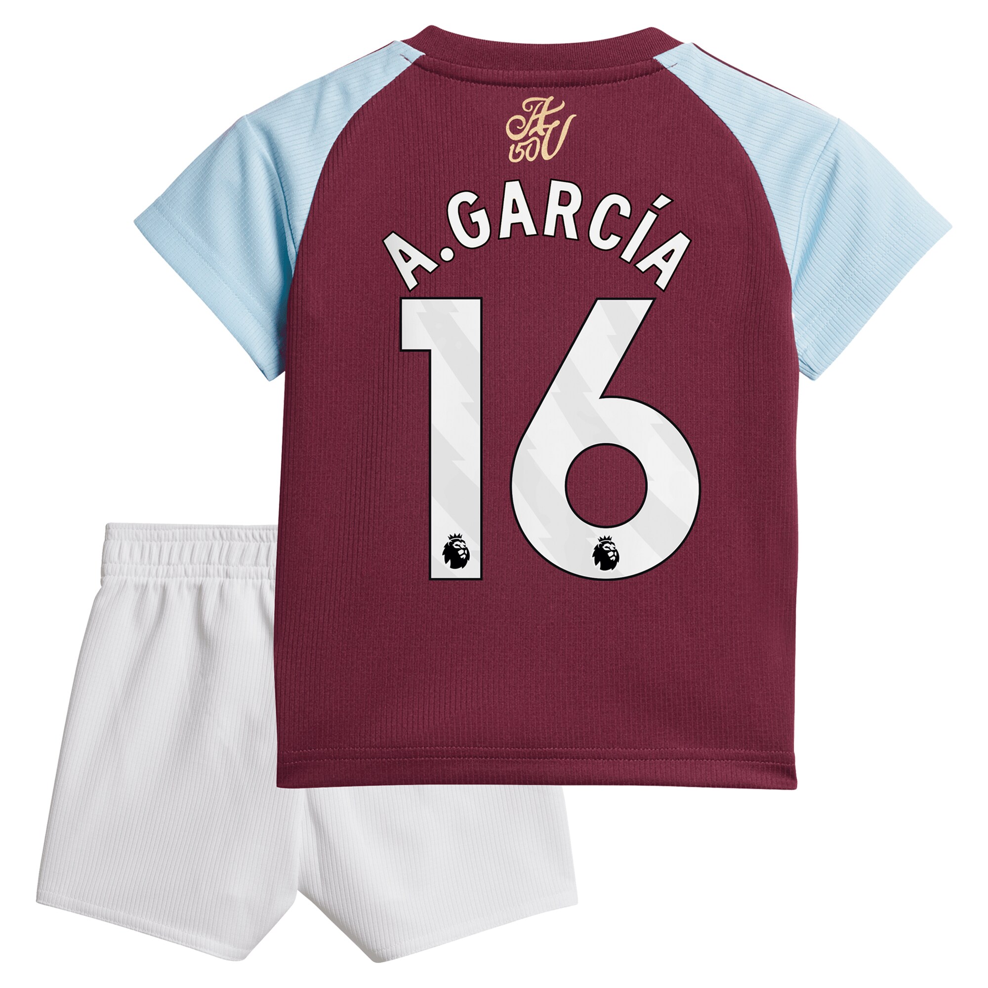 Aston Villa Jerseys - Official aston villa adidas home baby kit 2024-25 with a.garcía 16 printing Collection for AVFC Fans