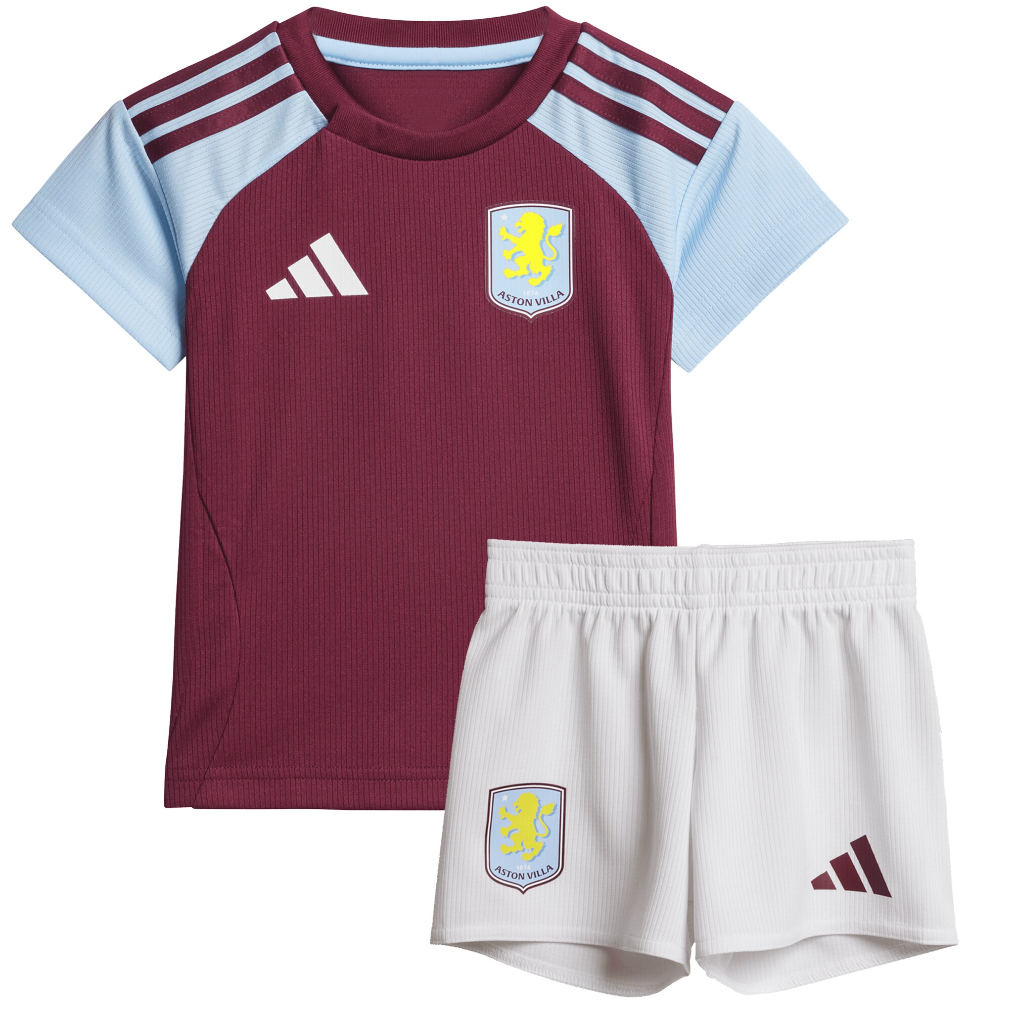 Aston Villa Jerseys - Official aston villa adidas home baby kit 2024-25 with custom printing Collection for AVFC Fans